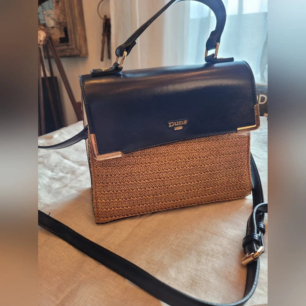 Dune London Woven Leather Purse Crossbody